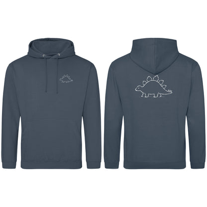 Stepping Stegosaurus Adult Hoodie - Wild Lines Airforce Blue colour variant image