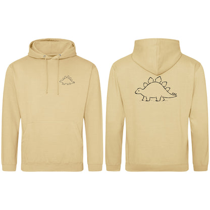 Stepping Stegosaurus Adult Hoodie - Wild Lines Desert Sand colour variant image