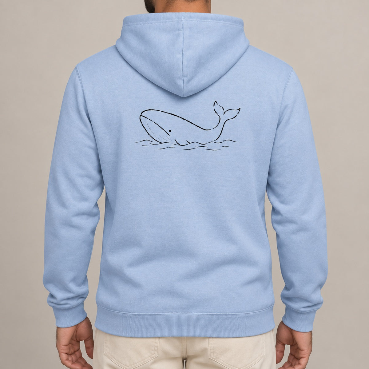 Drifting Whale Adult Hoodie - Wild Lines lead image