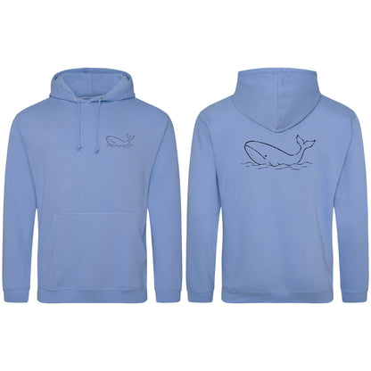 Drifting Whale Adult Hoodie - Wild Lines Cornflower Blue colour variant image