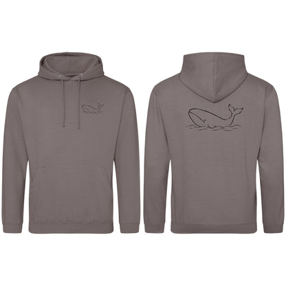 Drifting Whale Adult Hoodie - Wild Lines Mocha Brown colour variant image