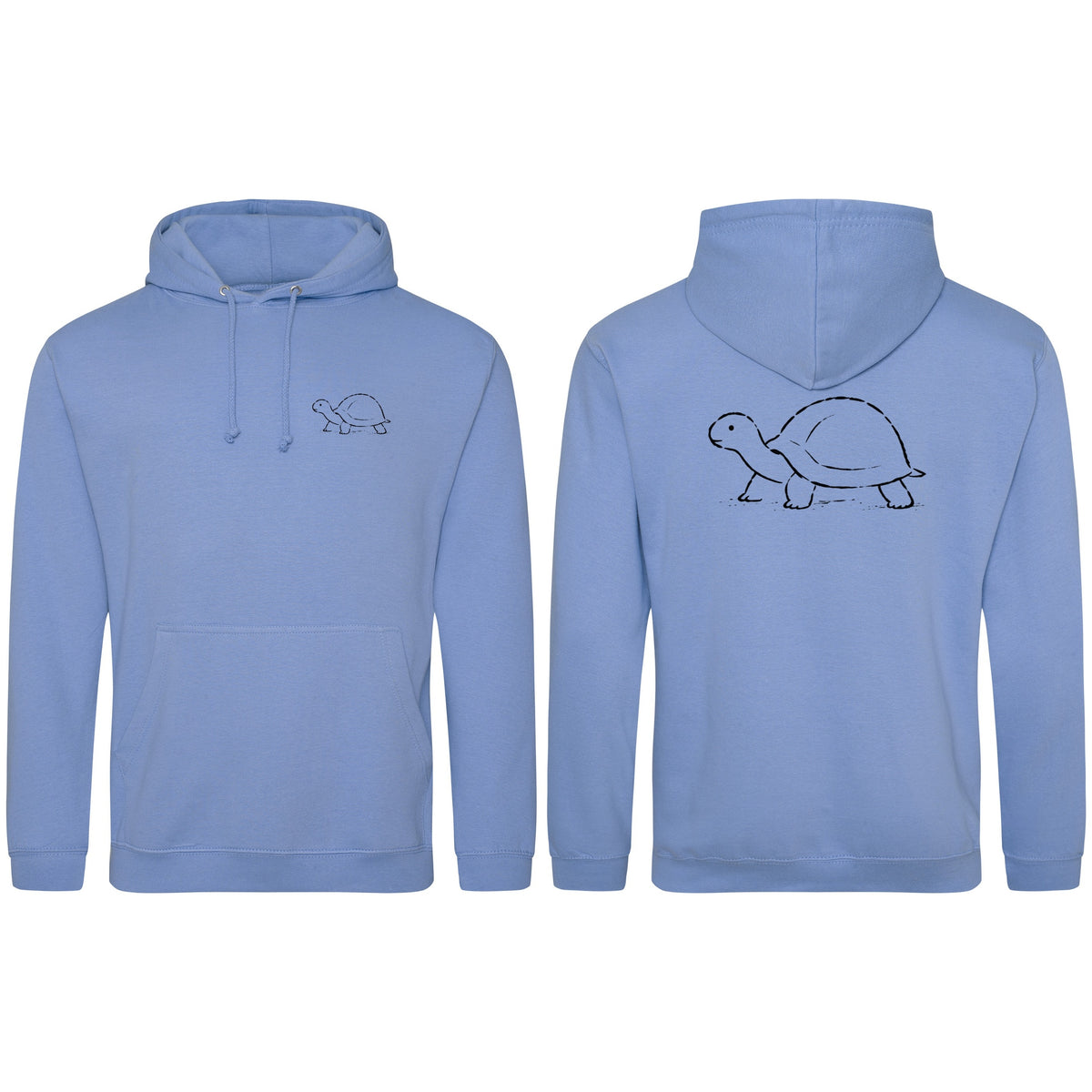 Steady Tortoise Adult Hoodie - Wild Lines Cornflower Blue colour variant image