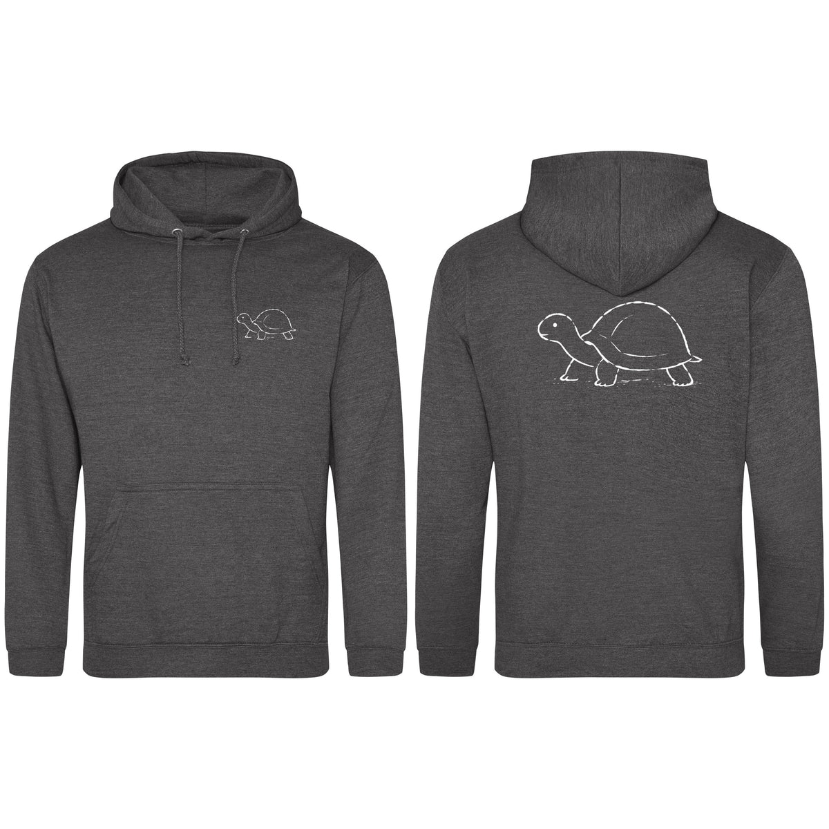 Steady Tortoise Adult Hoodie - Wild Lines Charcoal colour variant image