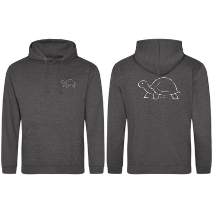 Steady Tortoise Adult Hoodie - Wild Lines Charcoal colour variant image