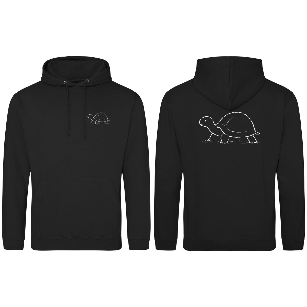Steady Tortoise Adult Hoodie - Wild Lines Deep Black colour variant image