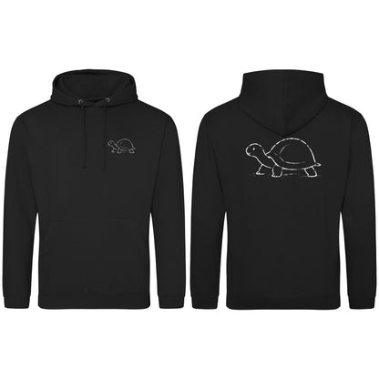 Steady Tortoise Adult Hoodie - Wild Lines Deep Black colour variant image