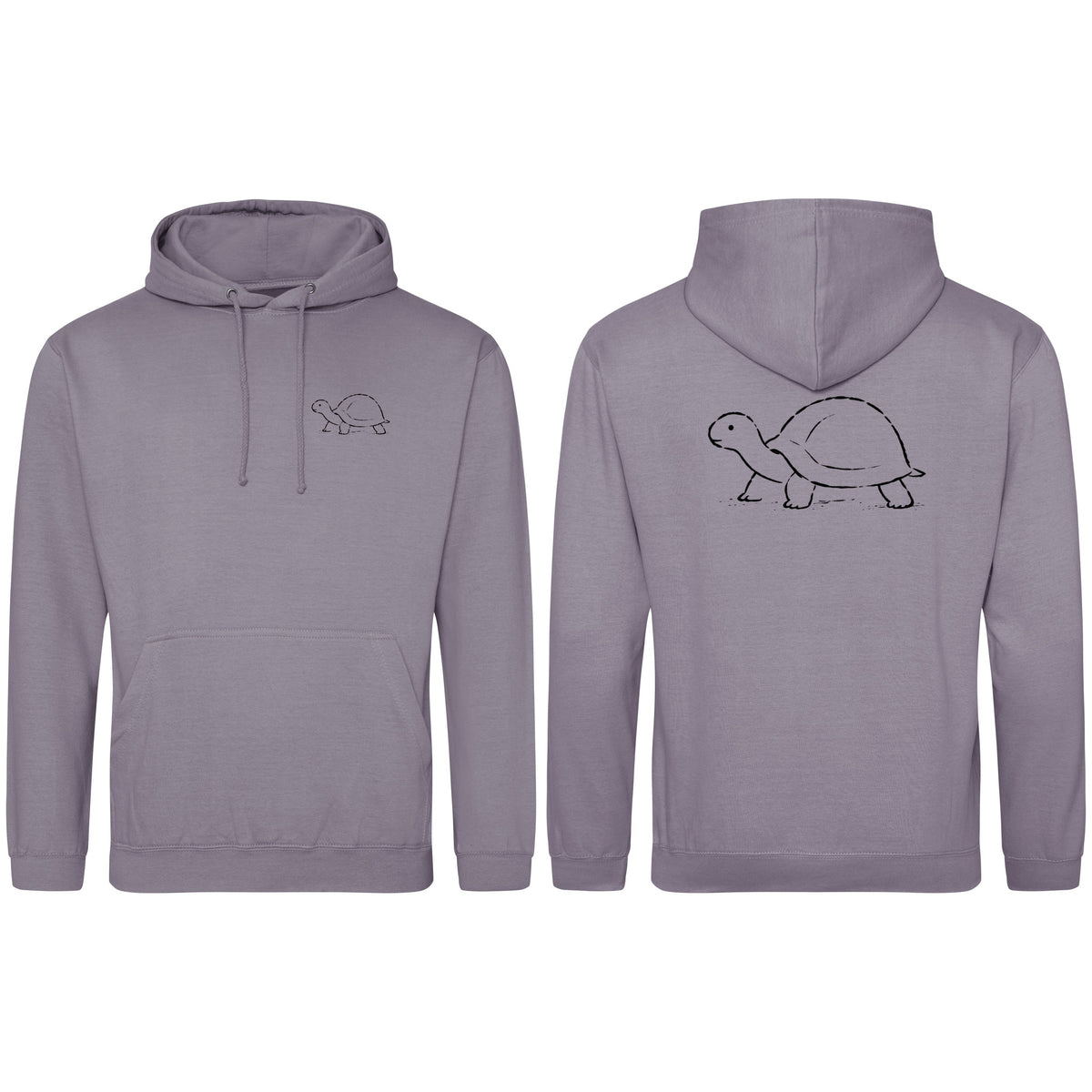 Steady Tortoise Adult Hoodie - Wild Lines Dusty Lilac colour variant image