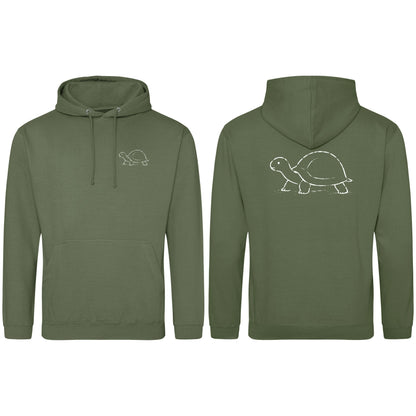 Steady Tortoise Adult Hoodie - Wild Lines Earthy Green colour variant image
