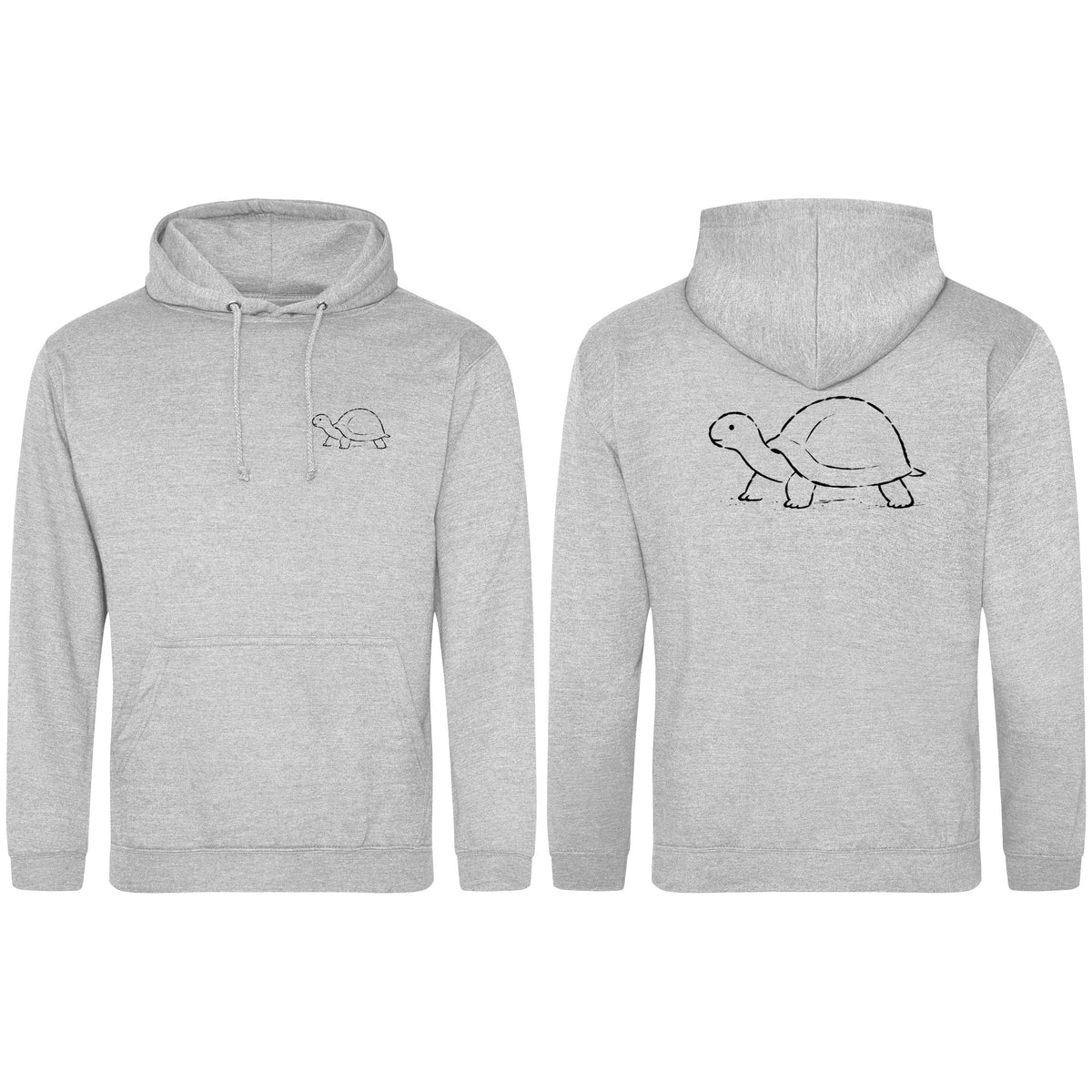 Steady Tortoise Adult Hoodie - Wild Lines Heather Grey colour variant image