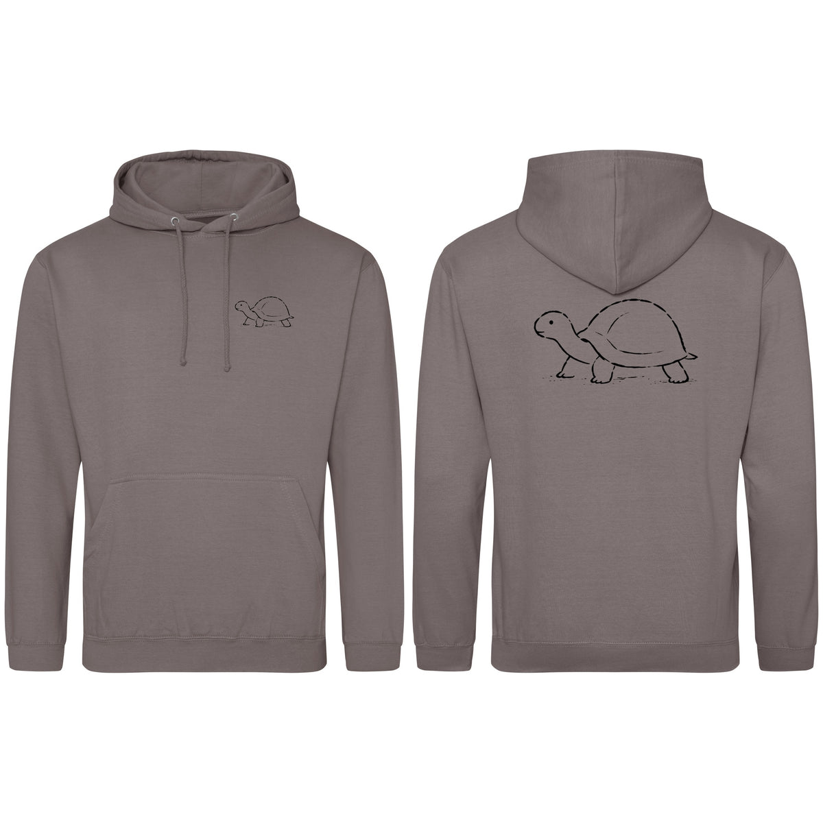 Steady Tortoise Adult Hoodie - Wild Lines Mocha Brown colour variant image