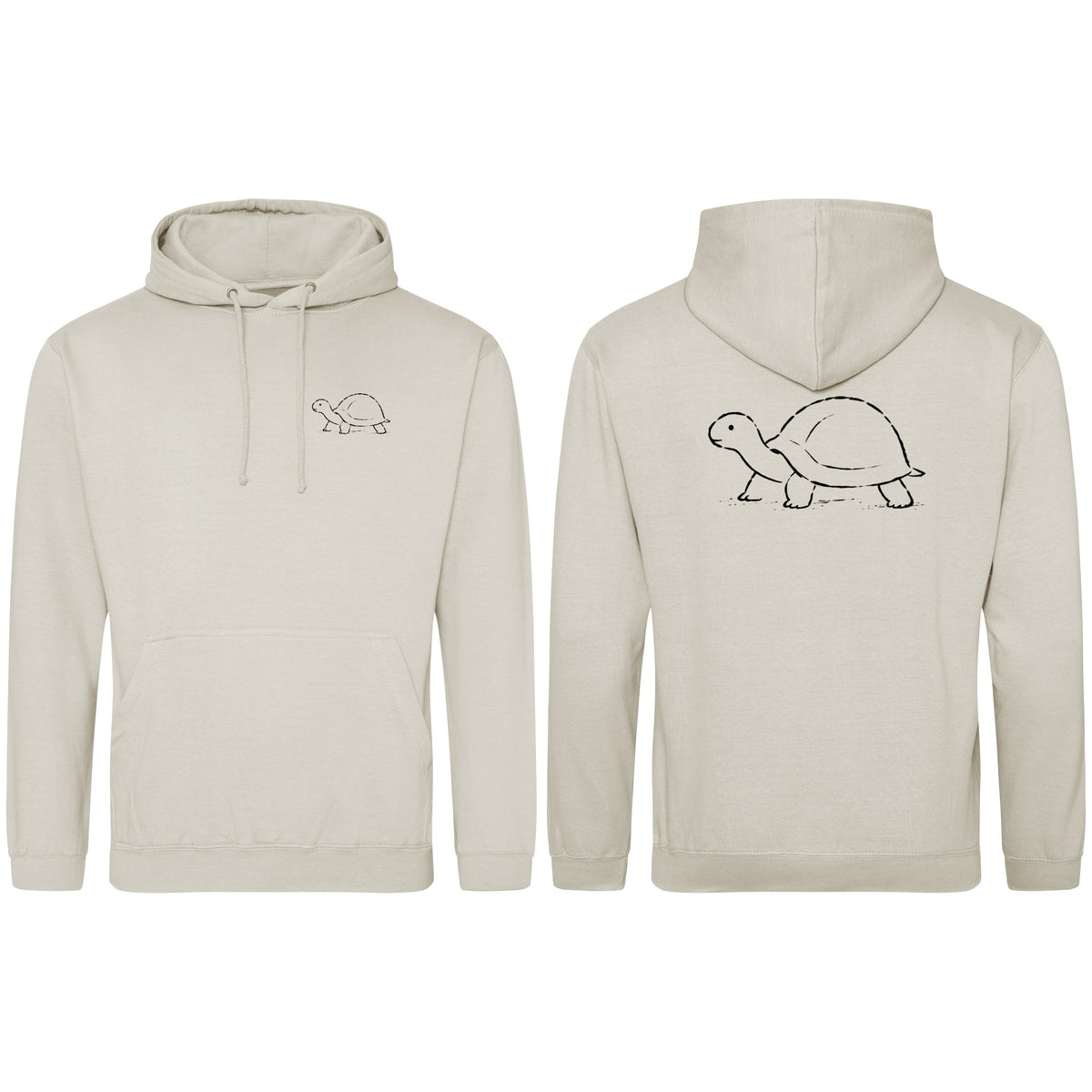 Steady Tortoise Adult Hoodie - Wild Lines Natural Stone colour variant image