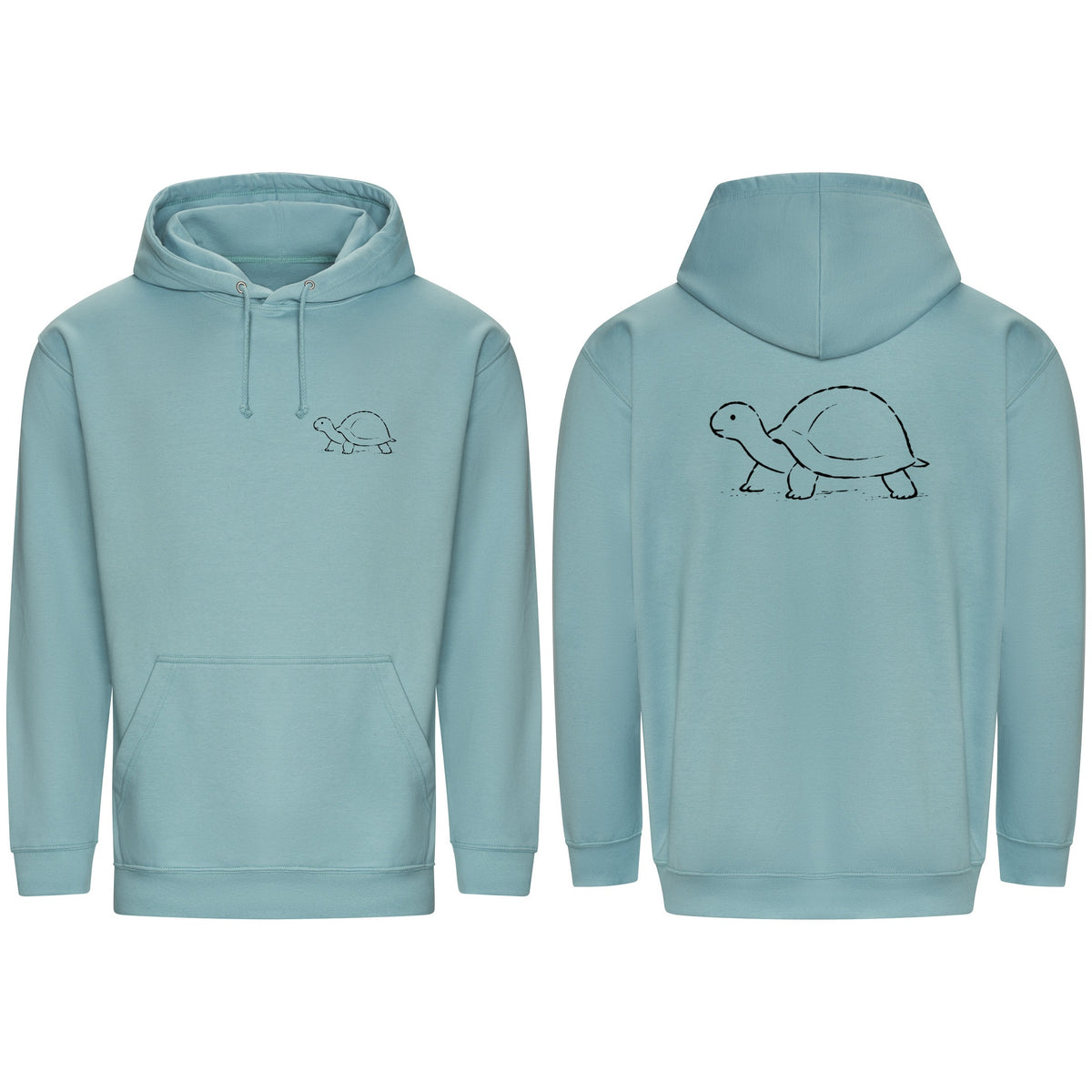 Steady Tortoise Adult Hoodie - Wild Lines Seafoam colour variant image