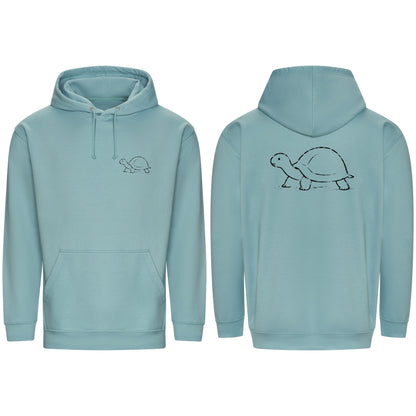 Steady Tortoise Adult Hoodie - Wild Lines Seafoam colour variant image