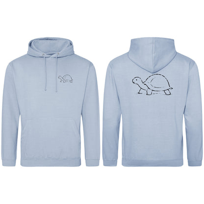 Steady Tortoise Adult Hoodie - Wild Lines Sky Blue colour variant image