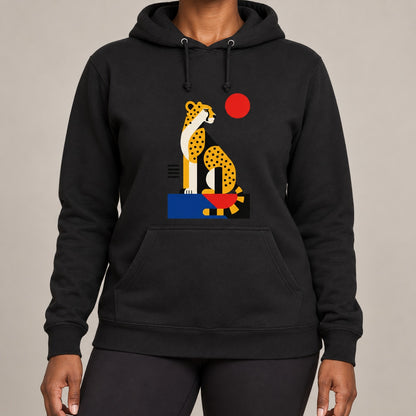 Poised Cheetah Adult Hoodie - Modern Menagerie lead image