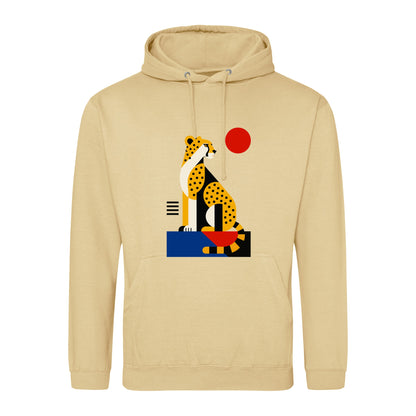Poised Cheetah Adult Hoodie - Modern Menagerie Desert Sand colour variant image