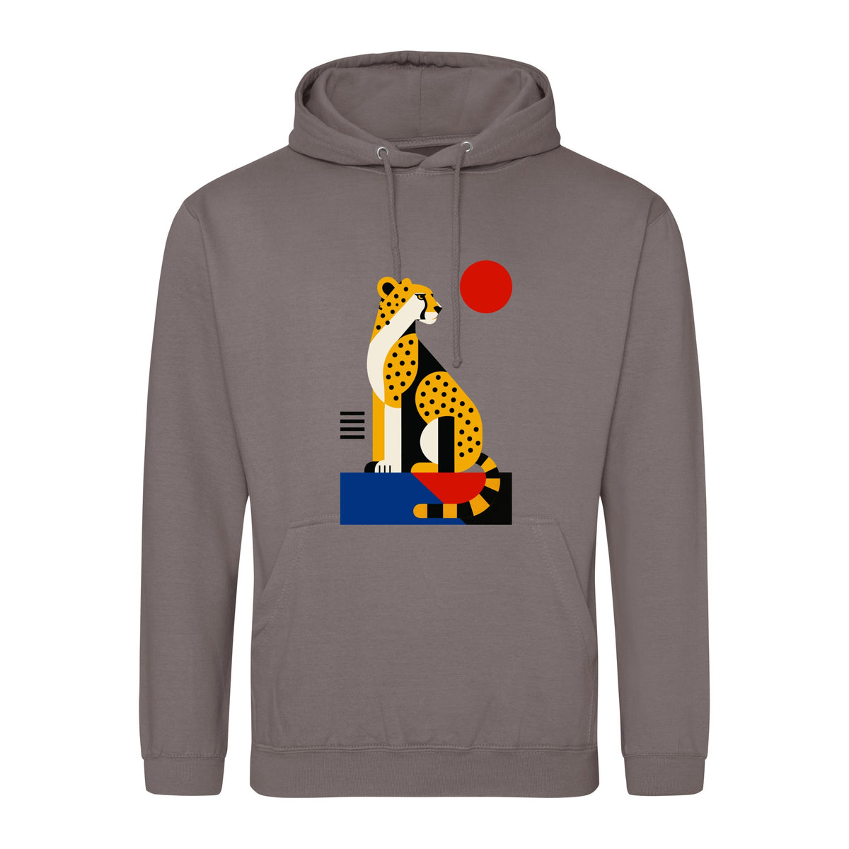 Poised Cheetah Adult Hoodie - Modern Menagerie Mocha Brown colour variant image