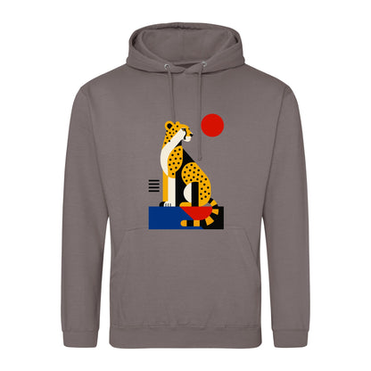 Poised Cheetah Adult Hoodie - Modern Menagerie Mocha Brown colour variant image