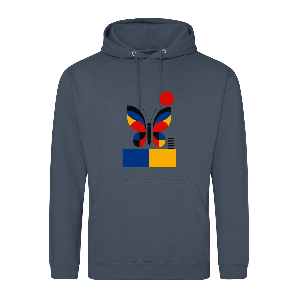 Butterfly in Balance Adult Hoodie - Modern Menagerie Airforce Blue colour variant image