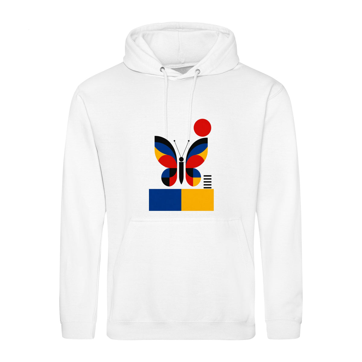 Butterfly in Balance Adult Hoodie - Modern Menagerie Arctic White colour variant image