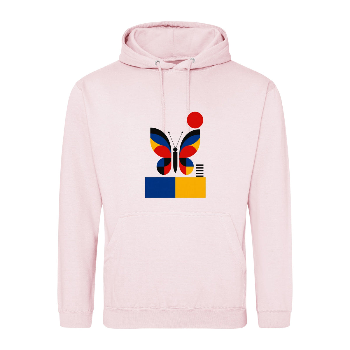 Butterfly in Balance Adult Hoodie - Modern Menagerie Baby Pink colour variant image