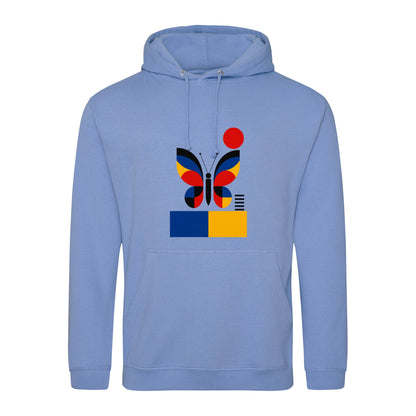 Butterfly in Balance Adult Hoodie - Modern Menagerie Cornflower Blue colour variant image