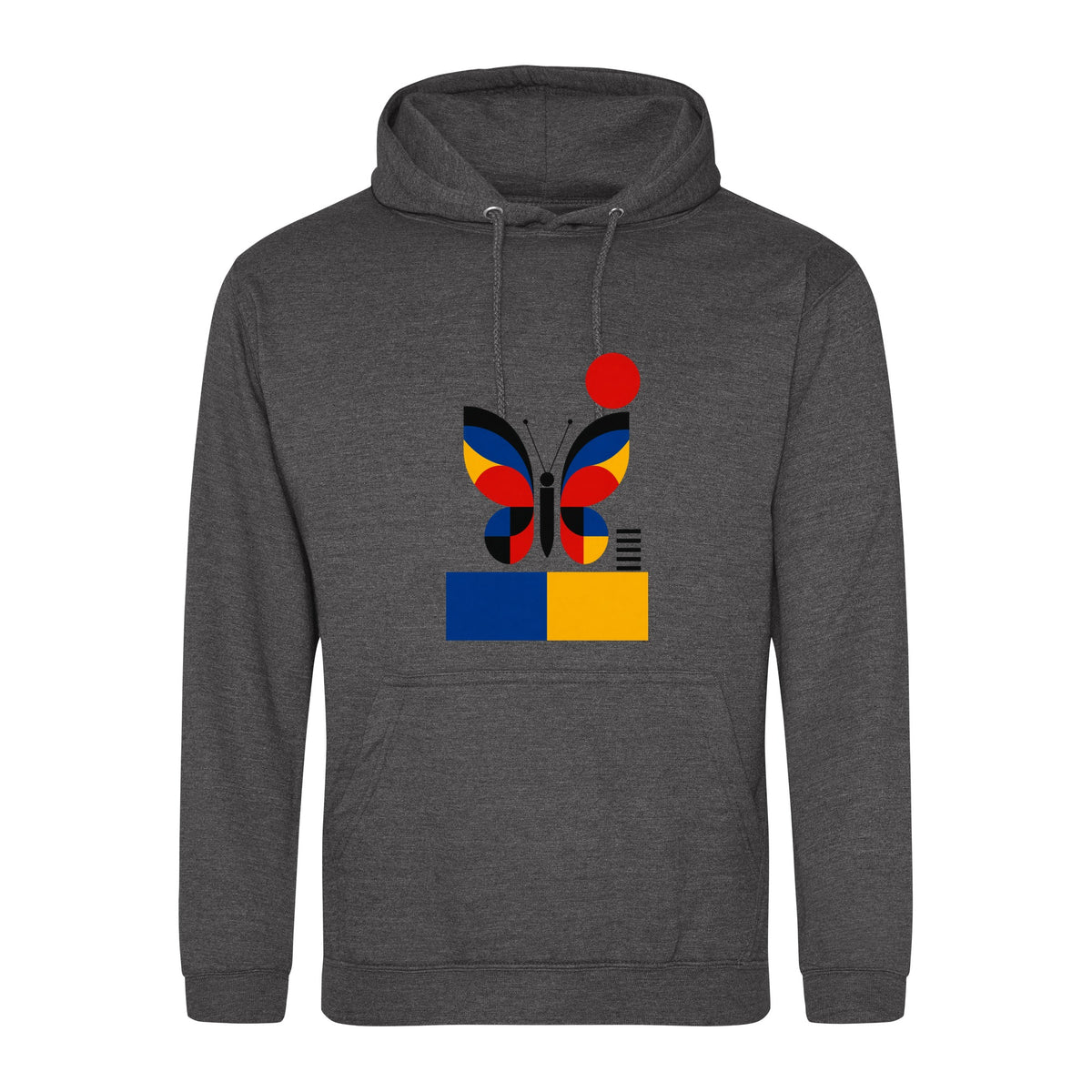 Butterfly in Balance Adult Hoodie - Modern Menagerie Charcoal colour variant image