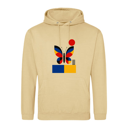 Butterfly in Balance Adult Hoodie - Modern Menagerie Desert Sand colour variant image