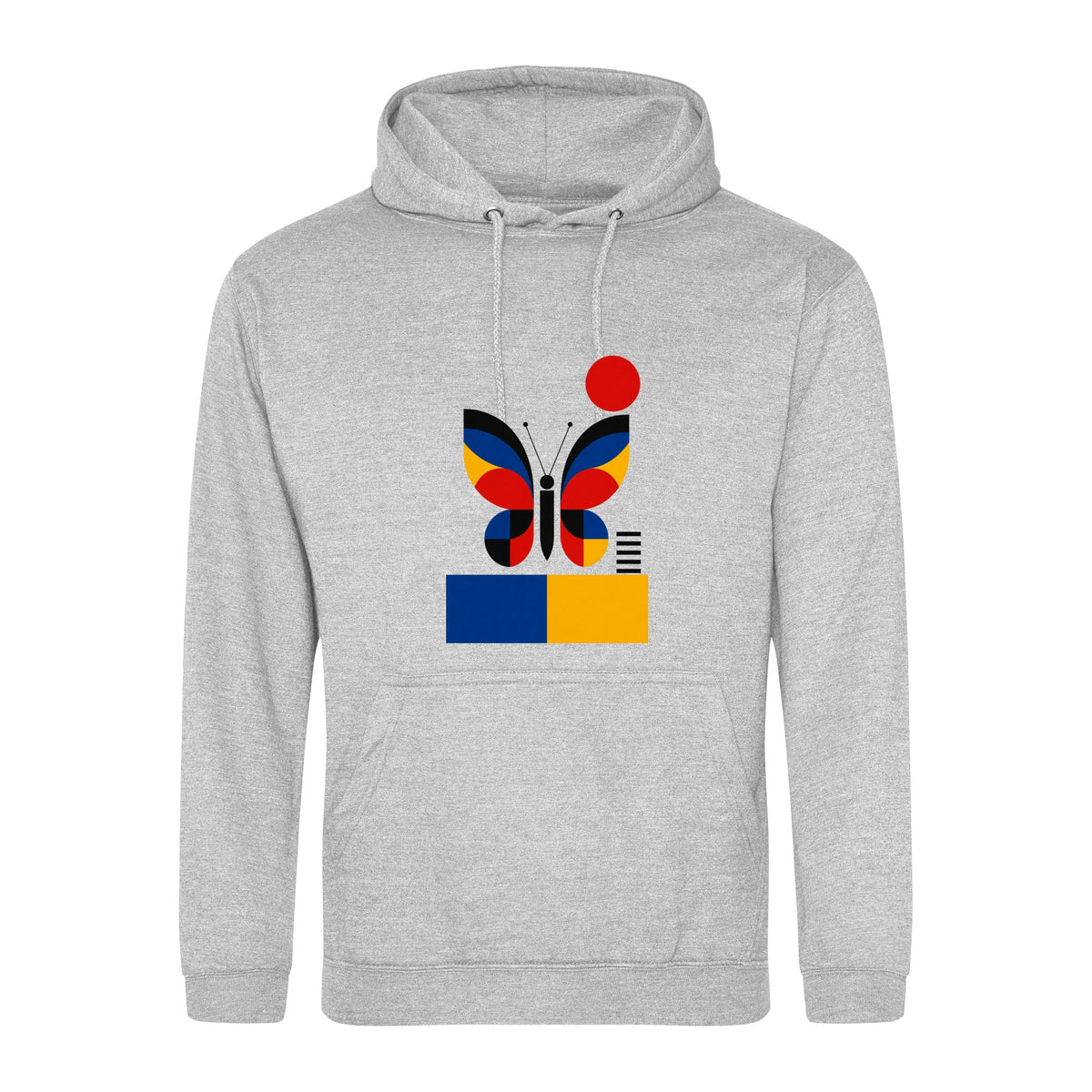 Butterfly in Balance Adult Hoodie - Modern Menagerie Heather Grey colour variant image