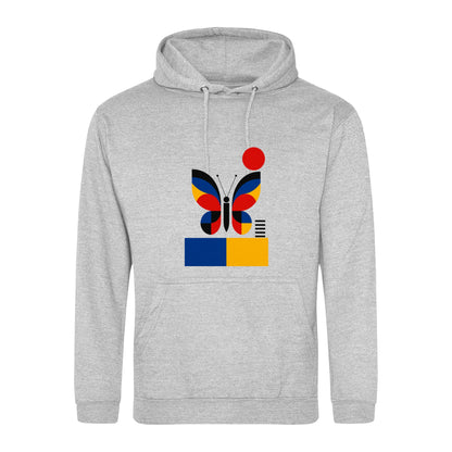 Butterfly in Balance Adult Hoodie - Modern Menagerie Heather Grey colour variant image