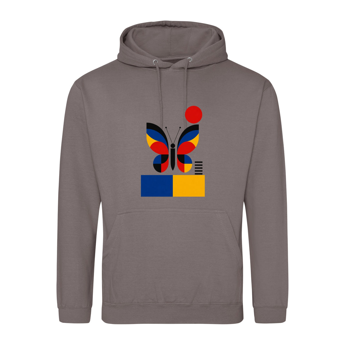 Butterfly in Balance Adult Hoodie - Modern Menagerie Mocha Brown colour variant image