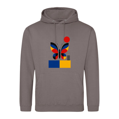 Butterfly in Balance Adult Hoodie - Modern Menagerie Mocha Brown colour variant image