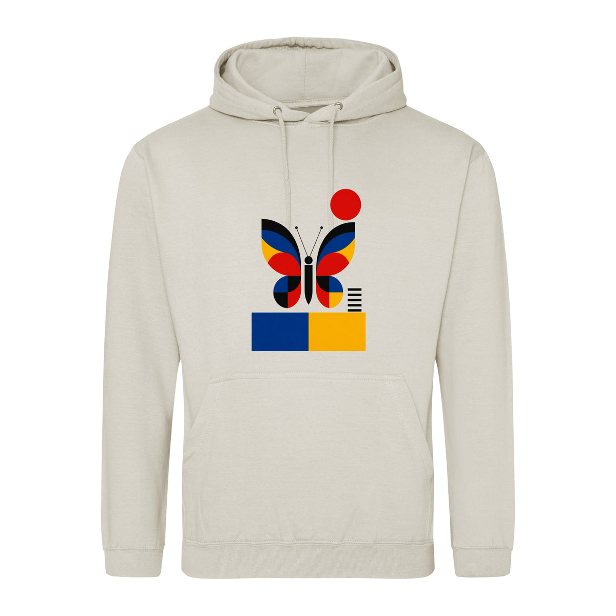 Butterfly in Balance Adult Hoodie - Modern Menagerie Natural Stone colour variant image