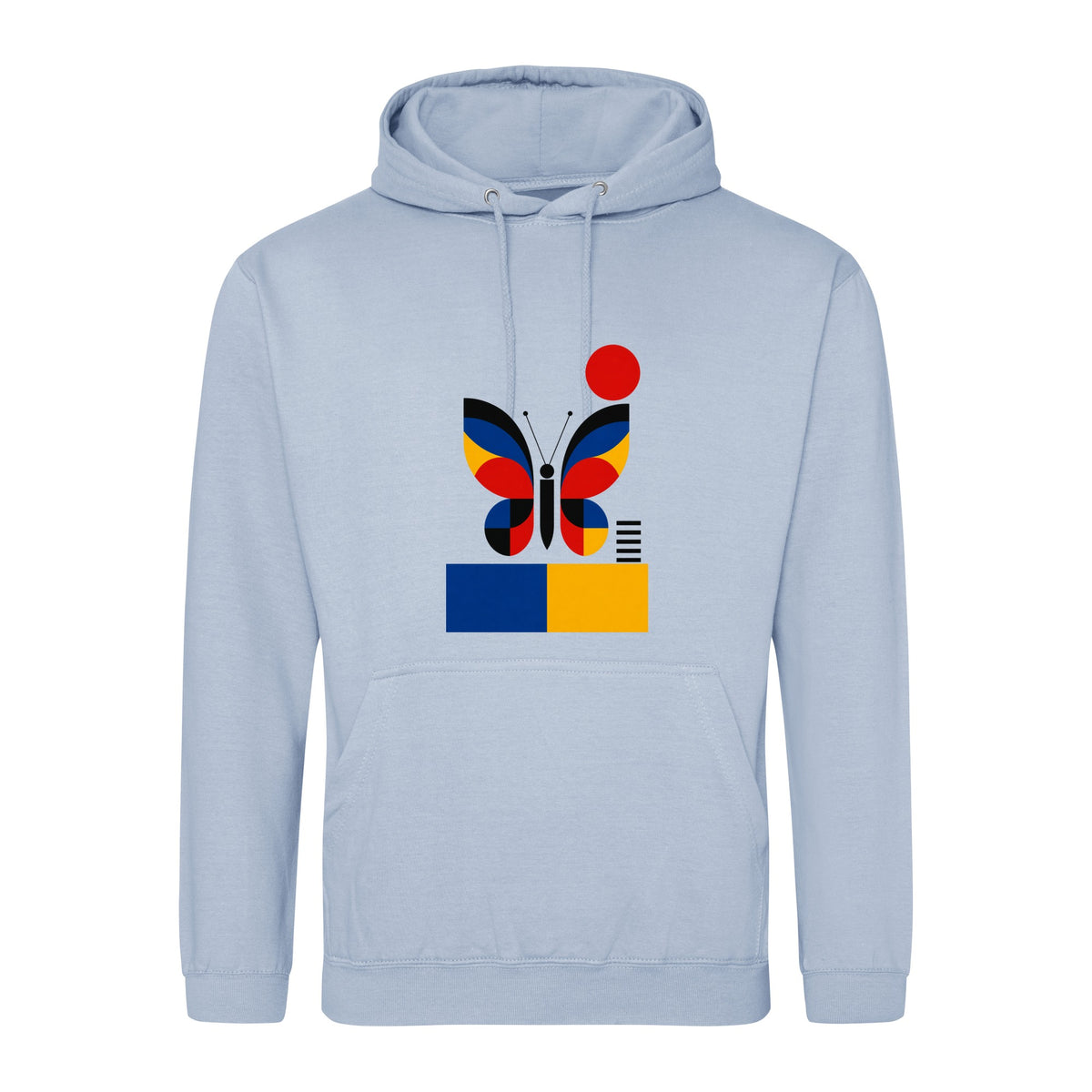 Butterfly in Balance Adult Hoodie - Modern Menagerie Sky Blue colour variant image