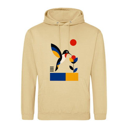 Hummingbird Bloom Adult Hoodie - Modern Menagerie Desert Sand colour variant image