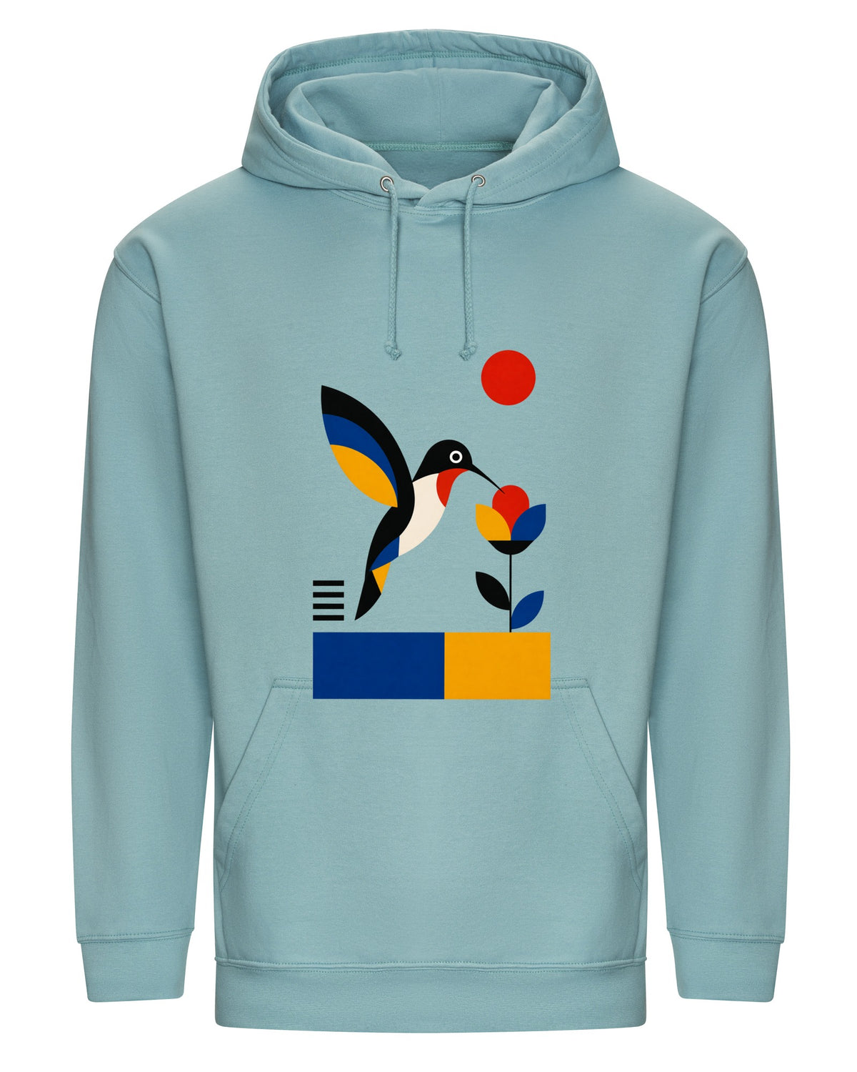 Hummingbird Bloom Adult Hoodie - Modern Menagerie Seafoam colour variant image