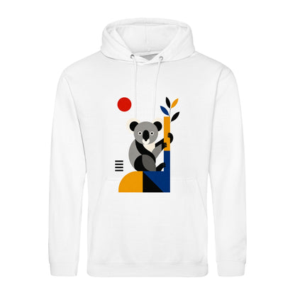 Climbing Koala Adult Hoodie - Modern Menagerie Arctic White colour variant image