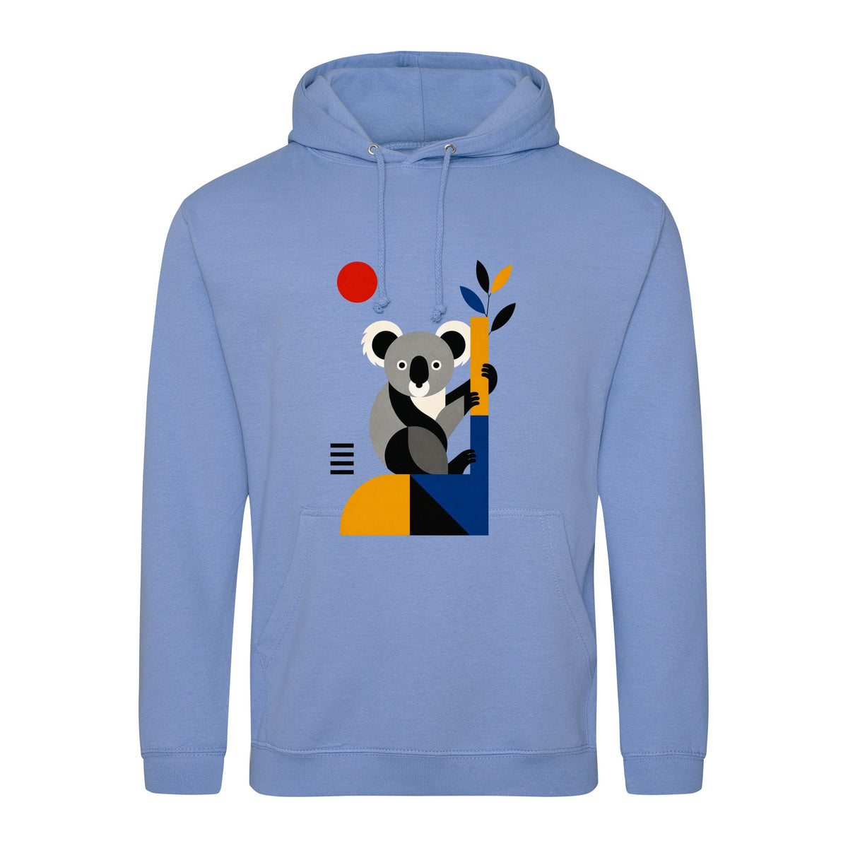 Climbing Koala Adult Hoodie - Modern Menagerie Cornflower Blue colour variant image