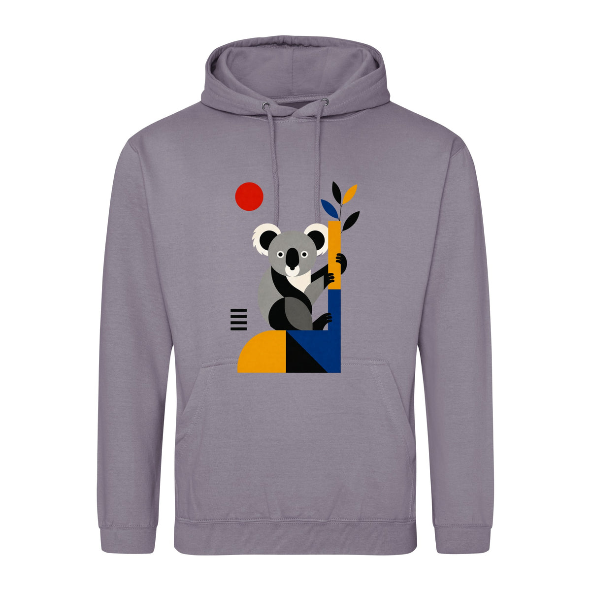 Climbing Koala Adult Hoodie - Modern Menagerie Dusty Lilac colour variant image