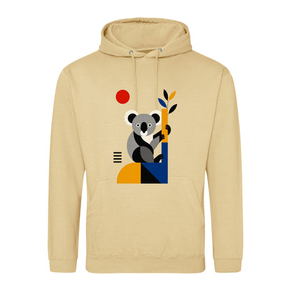 Climbing Koala Adult Hoodie - Modern Menagerie Desert Sand colour variant image