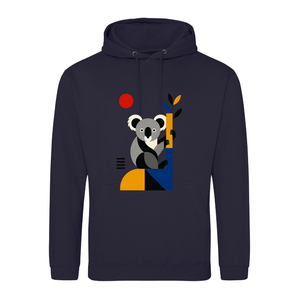 Climbing Koala Adult Hoodie - Modern Menagerie French Navy colour variant image