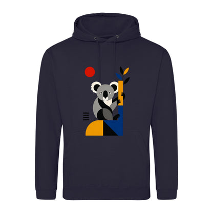 Climbing Koala Adult Hoodie - Modern Menagerie French Navy colour variant image