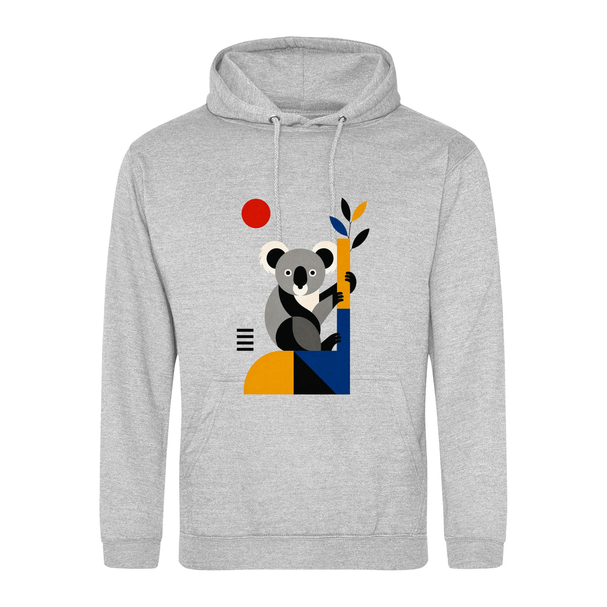 Climbing Koala Adult Hoodie - Modern Menagerie Heather Grey colour variant image