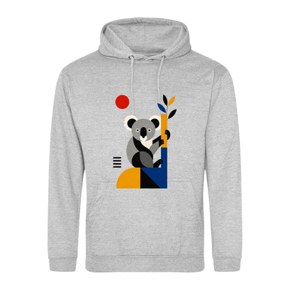Climbing Koala Adult Hoodie - Modern Menagerie Heather Grey colour variant image