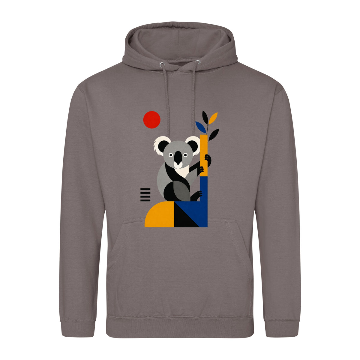 Climbing Koala Adult Hoodie - Modern Menagerie Mocha Brown colour variant image