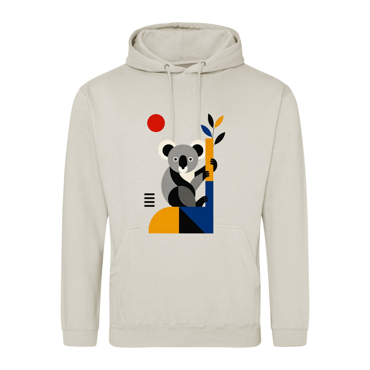 Climbing Koala Adult Hoodie - Modern Menagerie Natural Stone colour variant image