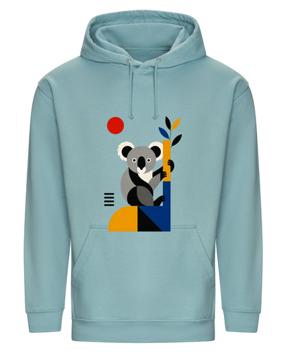 Climbing Koala Adult Hoodie - Modern Menagerie Seafoam colour variant image