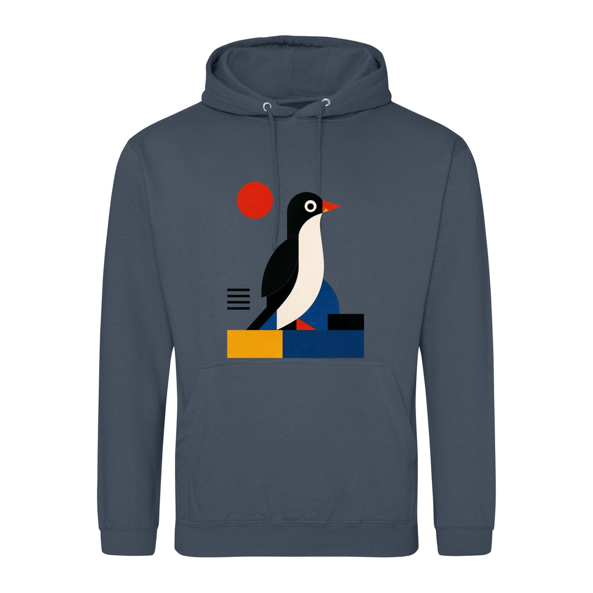 Penguin Profile Adult Hoodie - Modern Menagerie Airforce Blue colour variant image