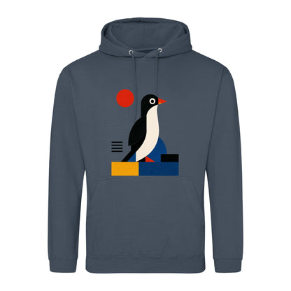 Penguin Profile Adult Hoodie - Modern Menagerie Airforce Blue colour variant image
