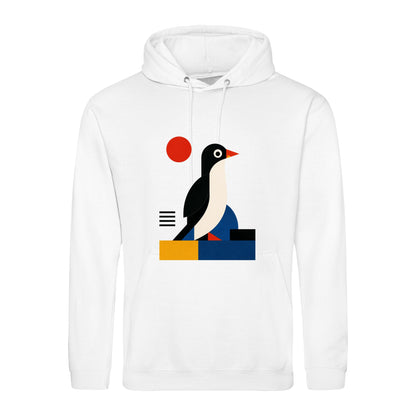 Penguin Profile Adult Hoodie - Modern Menagerie Arctic White colour variant image